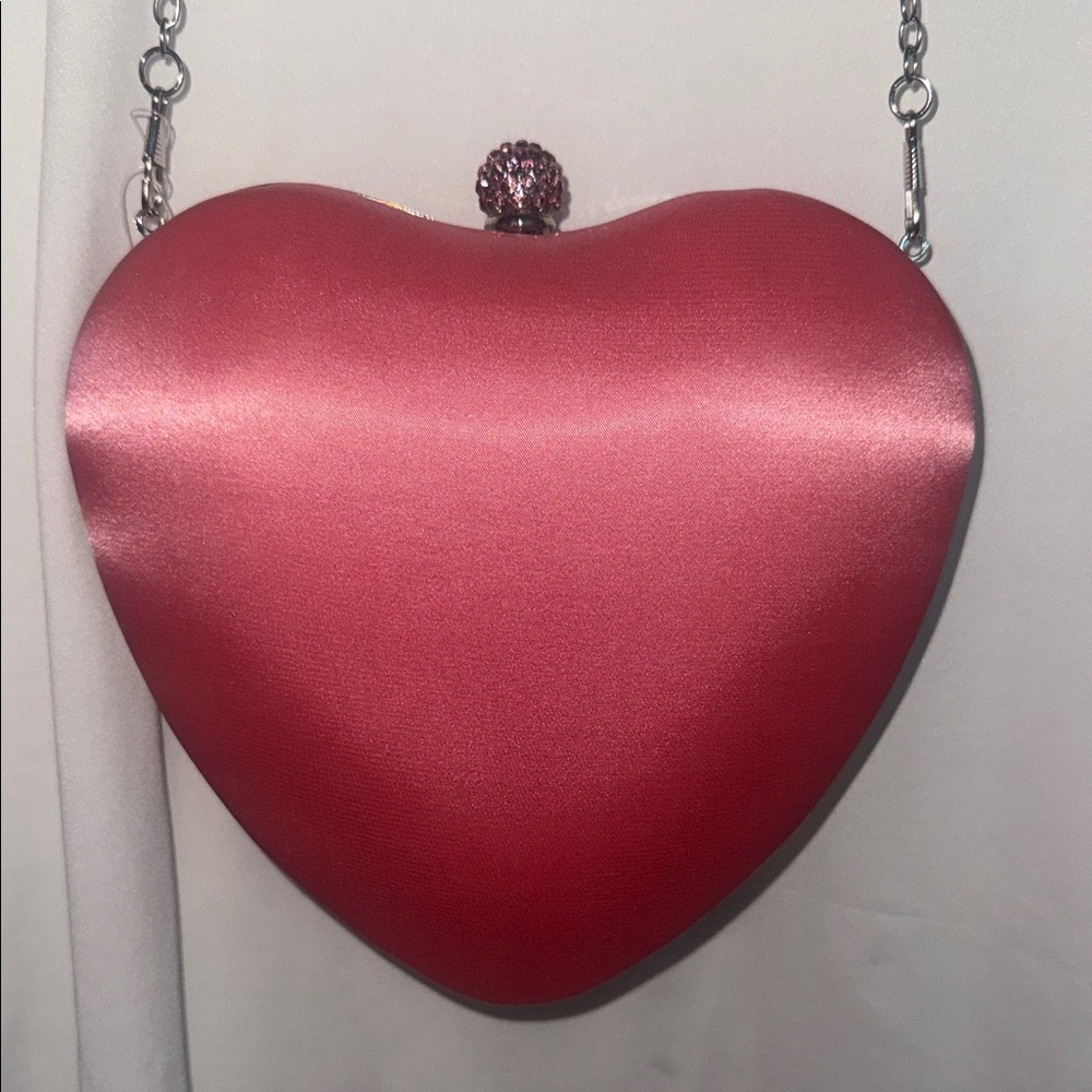NWT Sparkling Pink Heart Purse - Picture 4 of 4